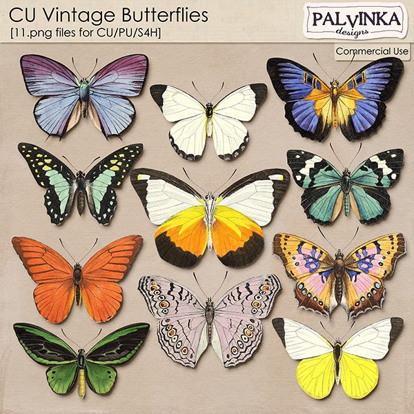 CU Vintage Butterflies