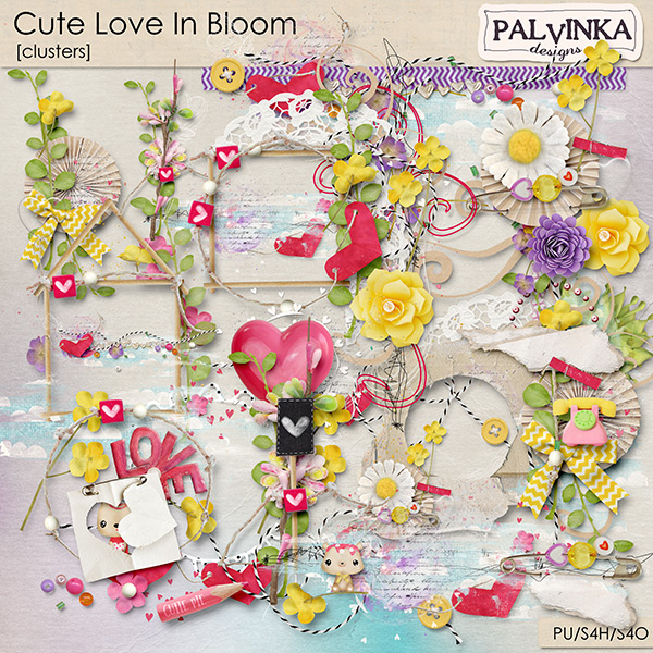 Cute Love In Bloom Clusters