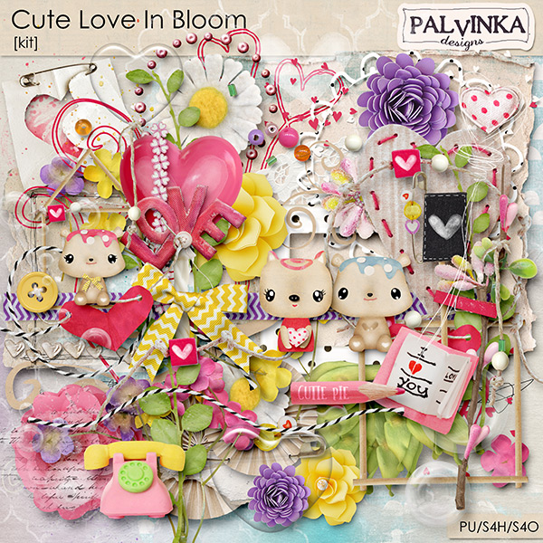 Cute Love In Bloom Kit and Alpha