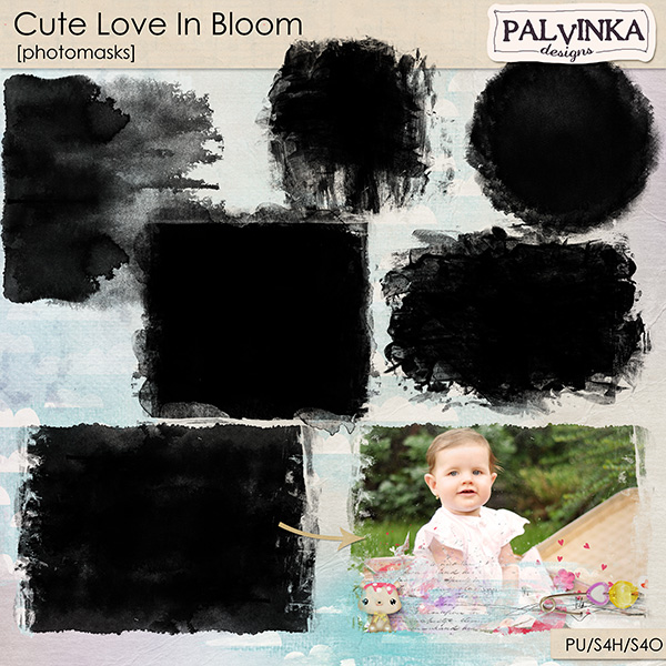 Cute Love In Bloom Photomasks