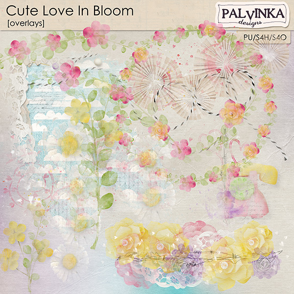 Cute Love In Bloom Overlays