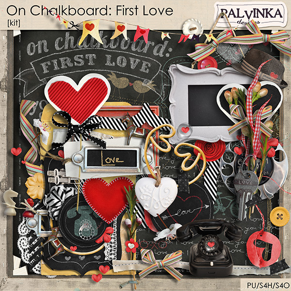 On Chalkboard: First Love Kit