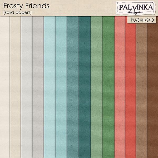 Frosty Friends Solid Papers