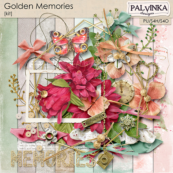 Golden Memories Kit and Alpha