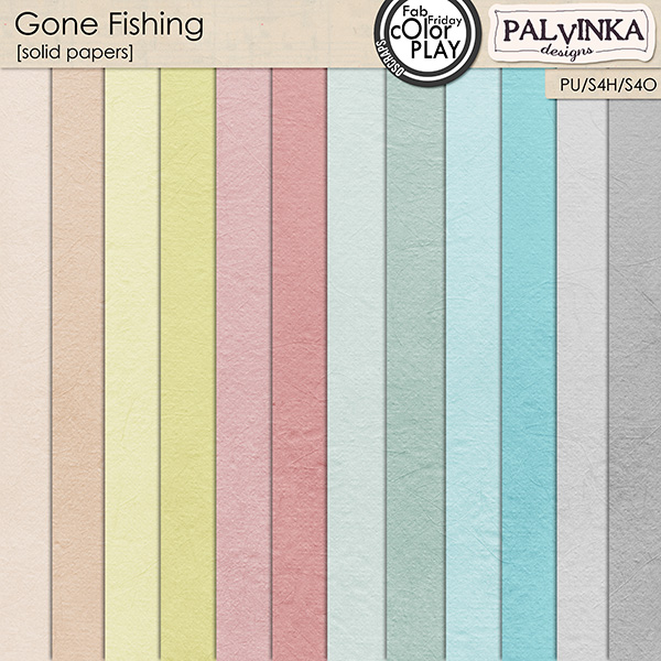 Gone Fishing Solid Papers