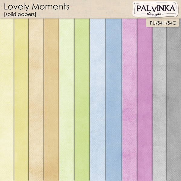Lovely Moments Solid Papers