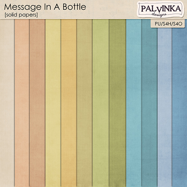 Message In A Bottle Solid Papers
