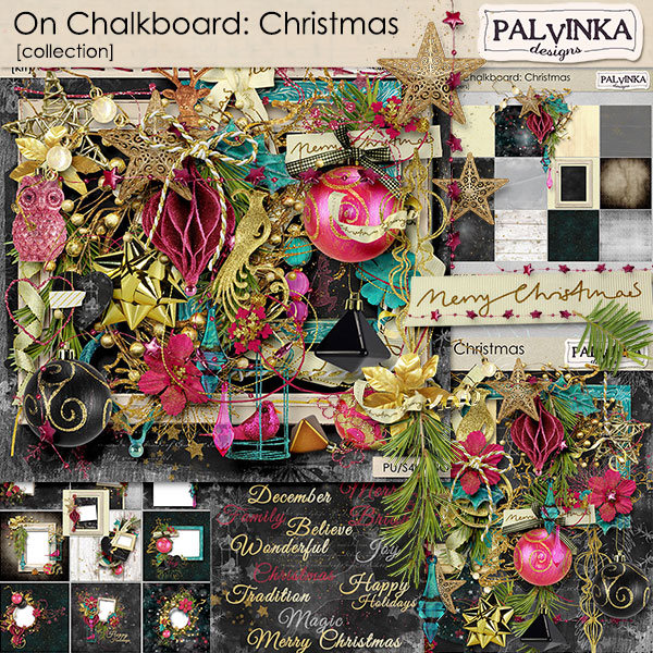 On Chalkboard: Christmas Collection