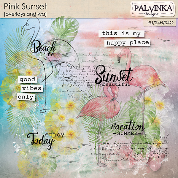 Pink Sunset Overlays and WA