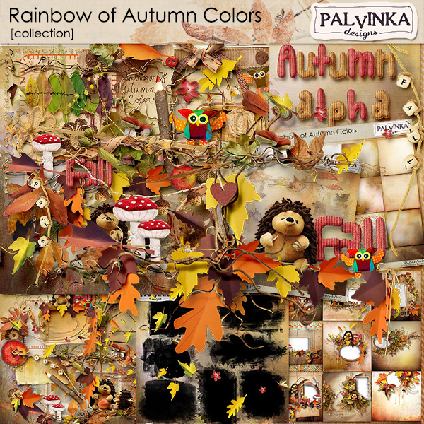 Rainbow of Autumn Colors Collection