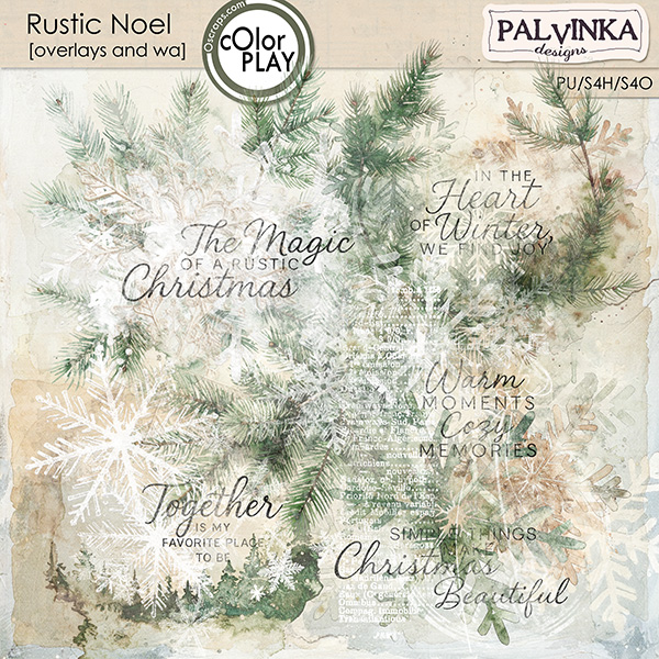 Rustic Noel Overlays and WA