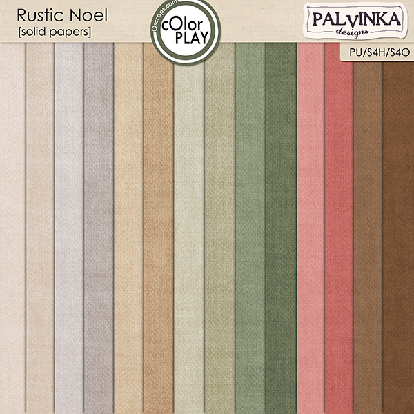 Rustic Noel Solid Papers