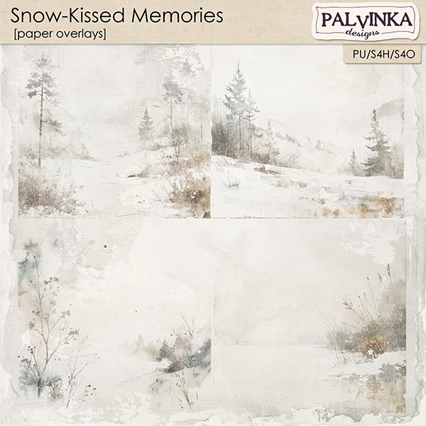 Snow-Kissed Memories Paper Overlays
