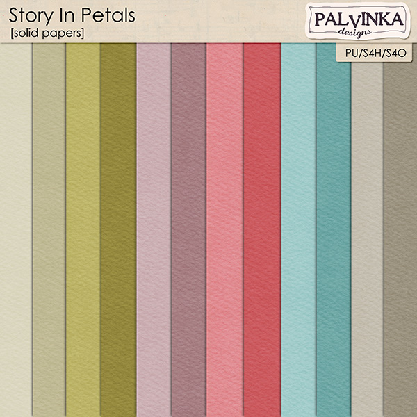 Story In Petals Solid Papers