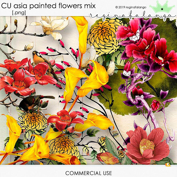 CU ASIA PAINTED FLOWERS MIX