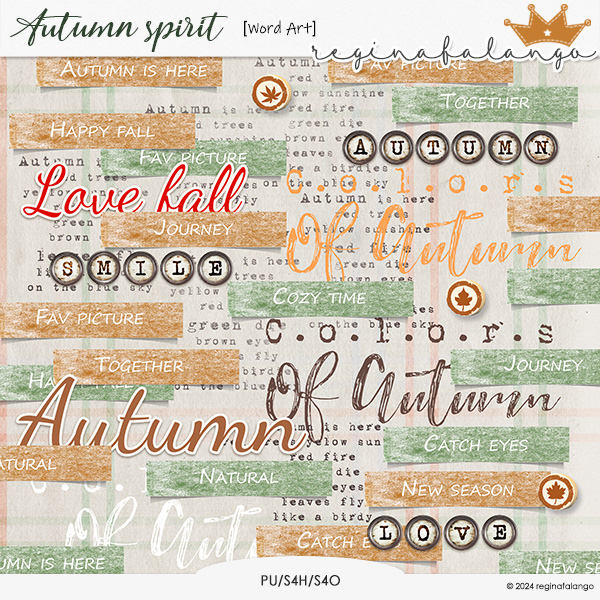 AUTUMN SPIRIT WORD ART AUTUMN SPIRIT WORD ART