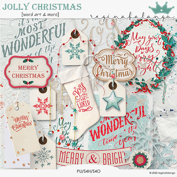 JOLLY CHRISTMAS WORD ART AND MORE