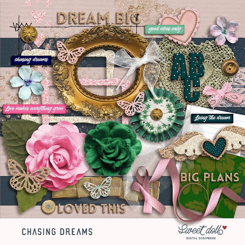Chasing Dreams Embellishments by Sweet Doll