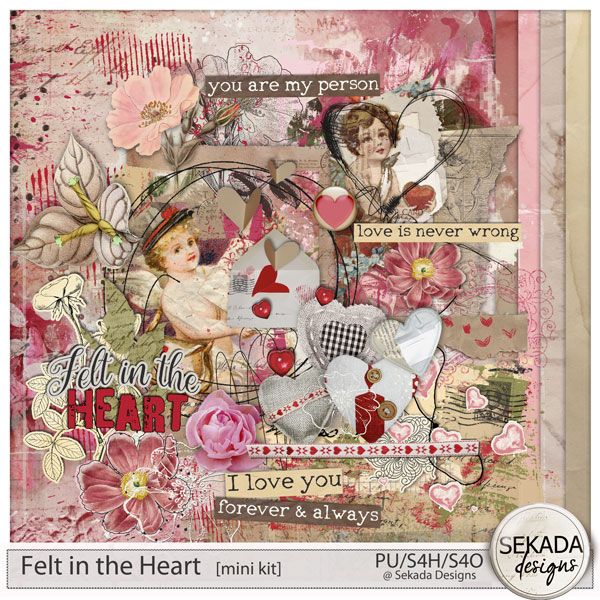 Felt in the Heart [mini kit] by Sekada Designs 