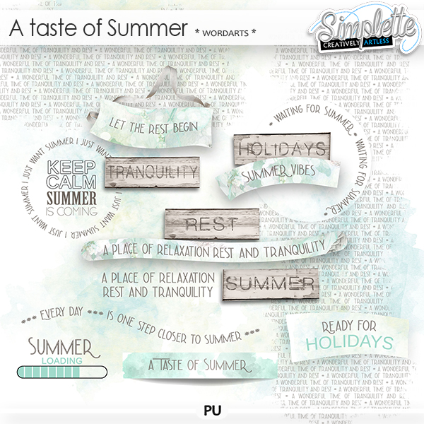 A Taste of Summer (wordarts)