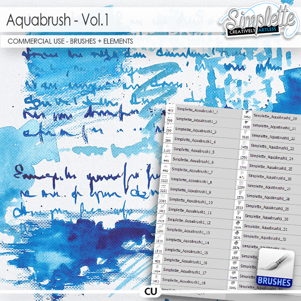 Aquabrush (CU elements + brushes) vol.1