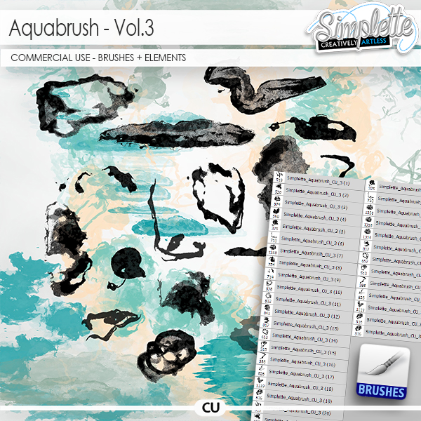 Aquabrush (CU elements + brushes) vol.3