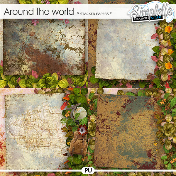 Around the World (stacked papers) Around the World (stacked papers)