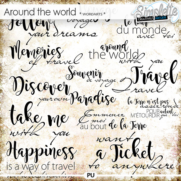 Around the World (wordarts) Around the World (wordarts)