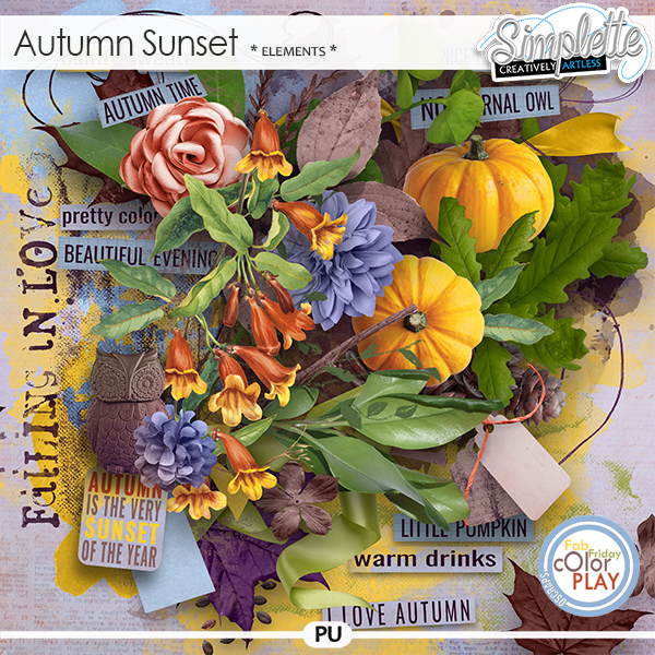 Autumn Sunset (elements) by Simplette | Oscraps