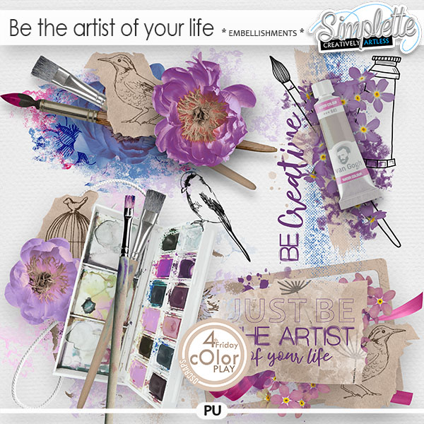 Be the artist of your life (embellishments) by Simplette Be the artist of your life (embellishments) by Simplette