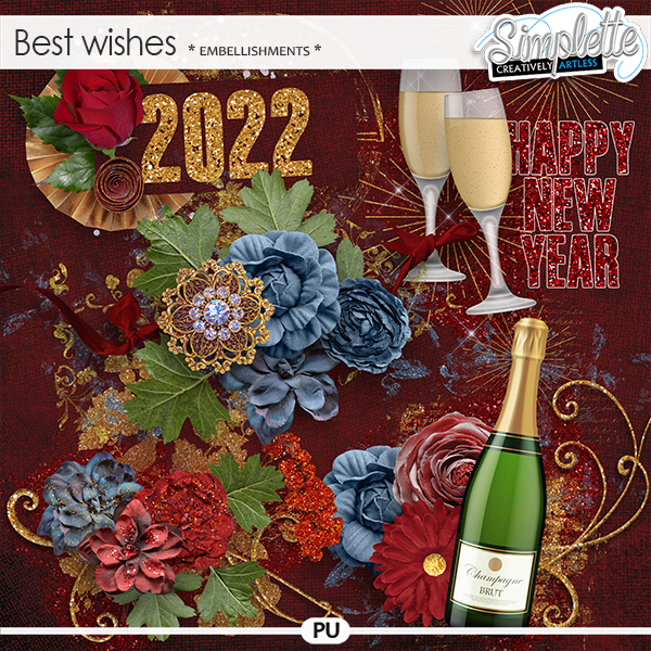 Best Wishes (embellishments) by Simplette | Oscraps