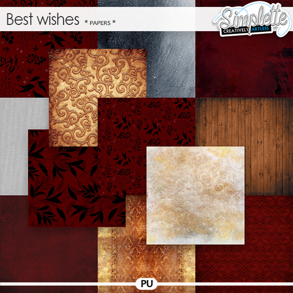 Best Wishes (papers) by Simplette | Oscraps