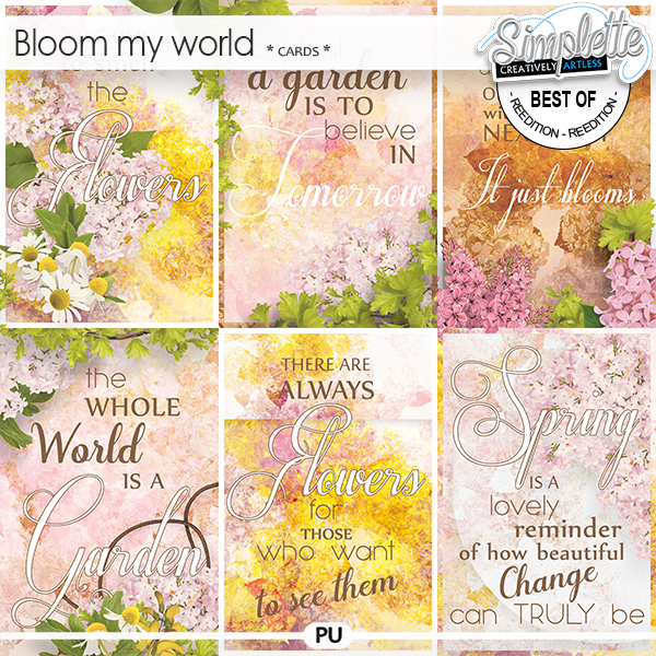 Bloom my world (cards) by Simplette