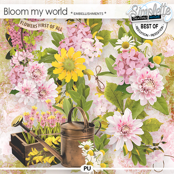 Bloom my world (embellishments) by Simplette