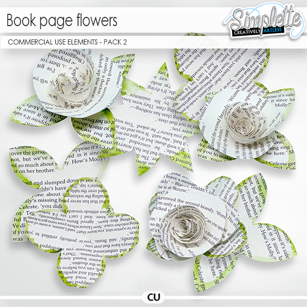 Book page Flowers (CU elements) pack 2 Book page Flowers (CU elements) pack 2