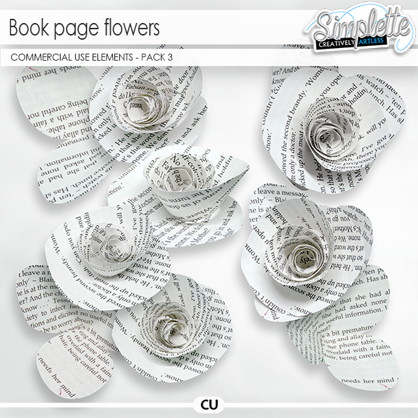 Book page Flowers (CU elements) pack 3 Book page Flowers (CU elements) pack 3