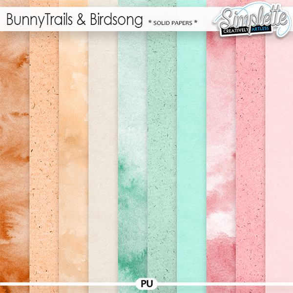 Bunny Trails and Birdsong (solid papers) by Simplette