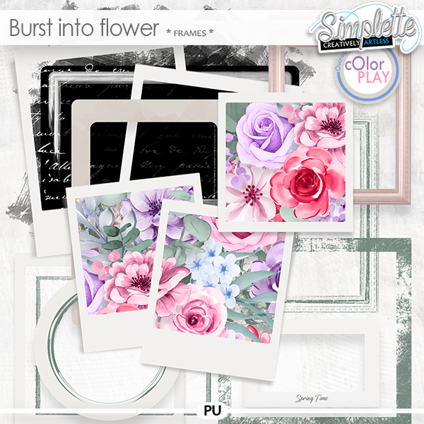 Burst into Flowers (frames) by Simplette | Oscraps