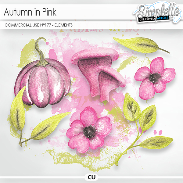 Autumn In Pink (CU elements) 177 by Simplette | Oscraps