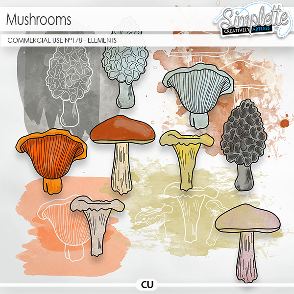 Mushrooms (CU elements) 178 by Simplette | Oscraps