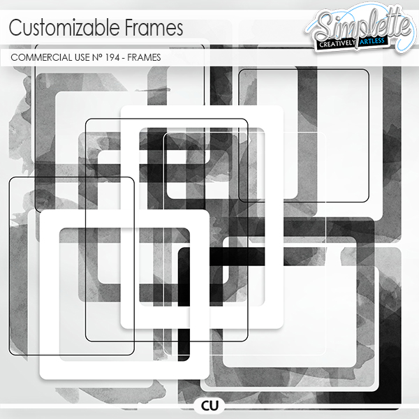 Customizable Frames (CU templates) 194 by Simplette | Oscraps