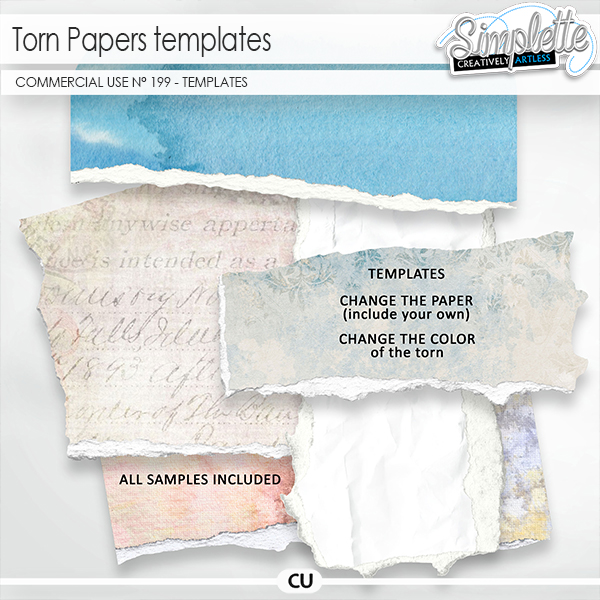 Torn papers (CU templates) 199 by Simplette | Oscraps