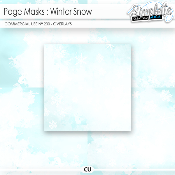 Page Masks : Winter Snow (CU overlays) 200 by Simplette | Oscraps