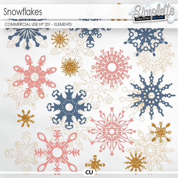 Snowflakes (CU elements) 201 by Simplette | Oscraps