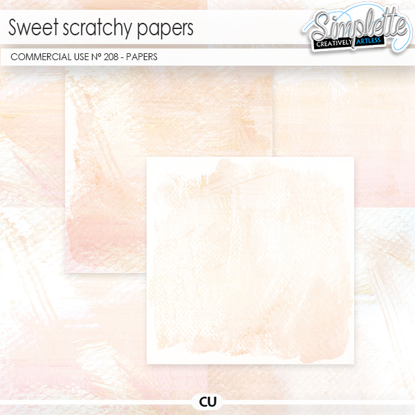Sweet scratchy papers (CU papers) 208 by Simplette | Oscraps