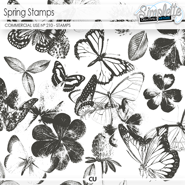 Spring Stamps (CU stamps) 210 by Simplette | Oscraps