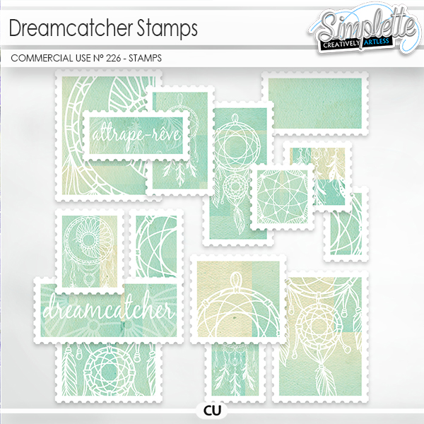 Dreamcatcher Stamps (CU stamps) 226 by Simplette | Oscraps