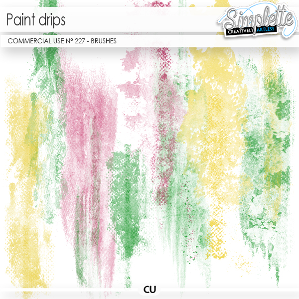 Paint Drips (CU brushes) 227 by Simplette | Oscraps