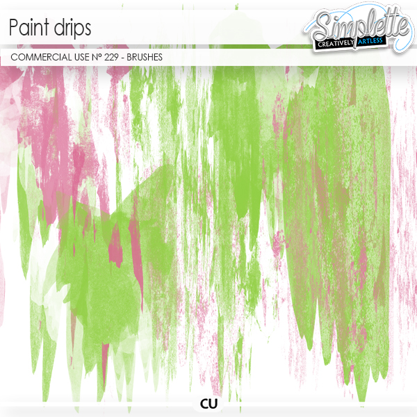 Paint Drips (CU brushes) 229 by Simplette | Oscraps