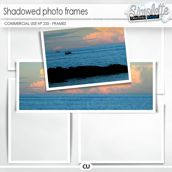 Shadowed Photo Frames (CU overlays) 235 by Simplette